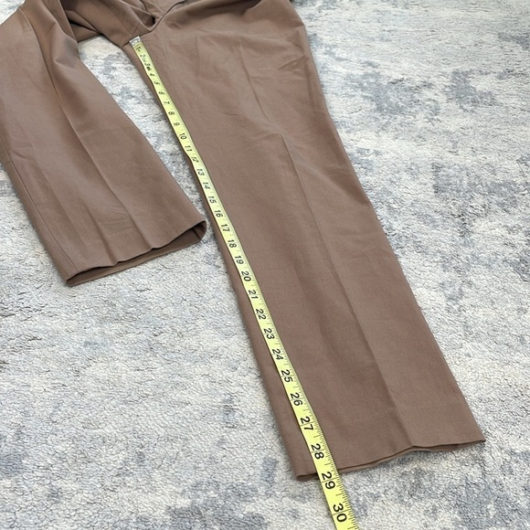 Brunello Cucinelli Brown Straight Leg Trouser Pants Office Career Sz 8 - Picture 7 of 11